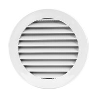 Lüftungsgitter rund Kunststoff 100 mm, weiß,...
