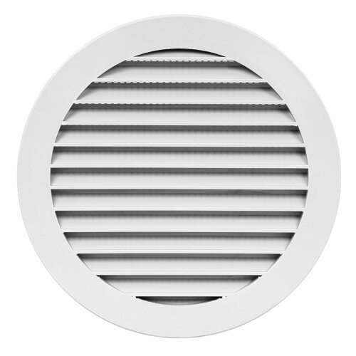 Lüftungsgitter rund Kunststoff 125 mm, weiß, inkl. Insektenschutz