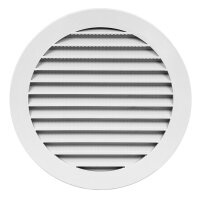 Lüftungsgitter rund Kunststoff 125 mm, weiß,...
