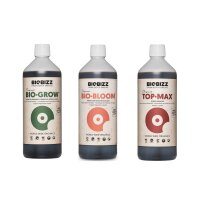 BioBizz Set Bio Grow, Bio Bloom und Top Max, je 500 ml