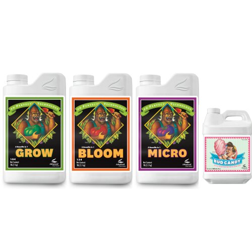 Advanced Nutrients Set - Grow/Bloom/Micro je 1L + Bud Candy 500ml
