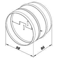 Rückschlagklappe mit Dichtung 100 mm