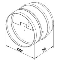 Rückschlagklappe mit Dichtung 200 mm