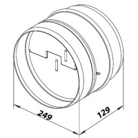 Rückschlagklappe mit Dichtung 250 mm