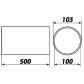 PVC Rundrohr 100 mm Länge 500 mm