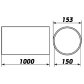 PVC Rundrohr 150 mm Länge 1000 mm