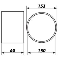 PVC Formteilverbinder (Muffe) 150 mm (3133)