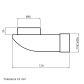 PVC Umlenkstück Rundrohr 100 mm auf Flachkanal 204x60 mm (821)