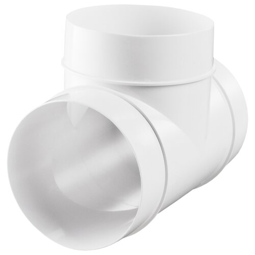 PVC T- Stück 100 mm für Rundrohre (131)