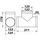 PVC T- Stück 125 mm für Rundrohre (232)
