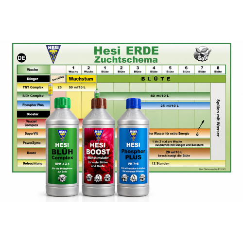 Hesi Dünger-Set Blütephase (Boost 500ml, BlühComplex 500ml, Phosphor 500ml)