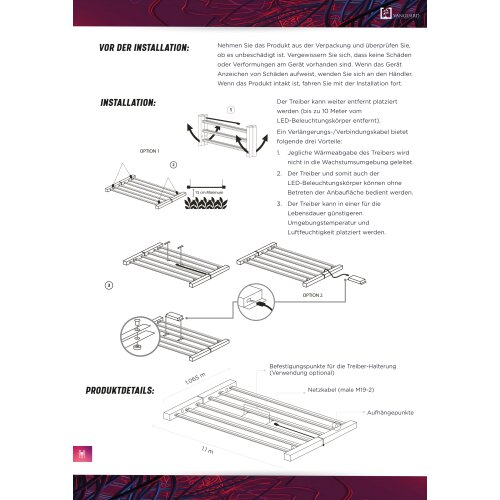 Spider King 720W 2,8 µmol/J - LED System Vanguard Hydroponics