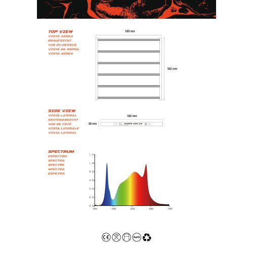 Spider King 360W 2,8 µmol/J - LED System Vanguard Hydroponics