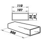 PVC Flachkanal 110x55 mm Länge 500 mm
