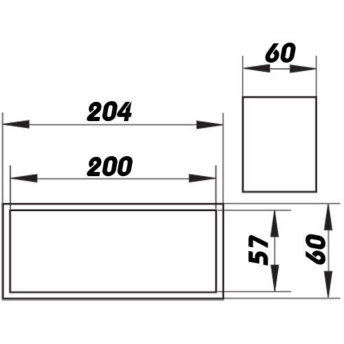 Flachkanal Komponentenverbinder (Muffe) 204x60 mm (8183)