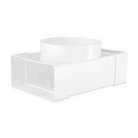 Flachkanal T-St&uuml;ck 110x55 mm mit Adapter auf 100mm...