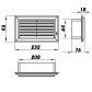 Flachkanal Abschlussgitter 204x60 mm regulierbar (872)