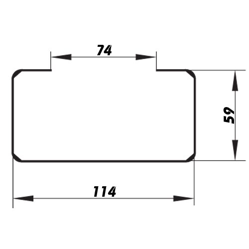 Flachkanal Halter 110x55 mm (56)