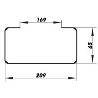 Flachkanal Halter 204x60 mm (86)