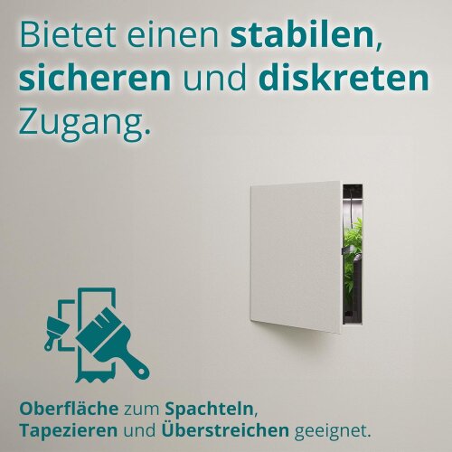 Revisionsklappe GK-Einlage 150x200 mm mit Rahmen aus Aluminium