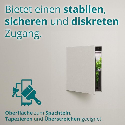 Revisionsklappe GK-Einlage 250x300 mm mit Rahmen aus Aluminium