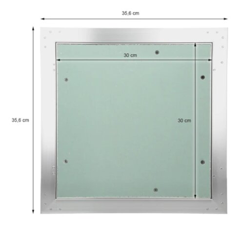 Revisionsklappe GK-Einlage 300x300 mm mit Rahmen aus Aluminium