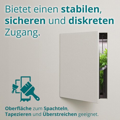 Revisionsklappe GK-Einlage 400x600 mm mit Rahmen aus Aluminium