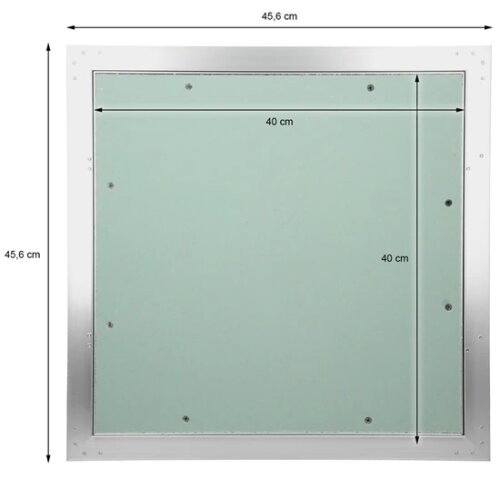 Revisionsklappe GK-Einlage 400x400 mm mit Rahmen aus Aluminium