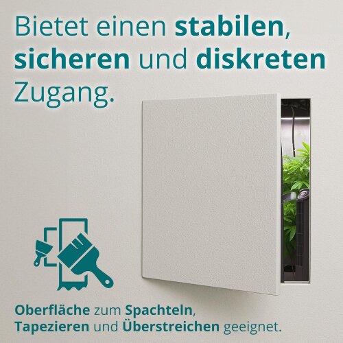 Revisionsklappe GK-Einlage 500x500 mm mit Rahmen aus Aluminium