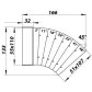 Flachkanal Winkel 45° horizontal 110x55 mm (polygonal) (52510)