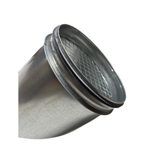 Ausblasstutzen 45°- 160mm mit Schutzgitter und EPDM-Dichtung