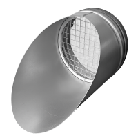 Ausblasstutzen 45°- 200mm mit Schutzgitter und...