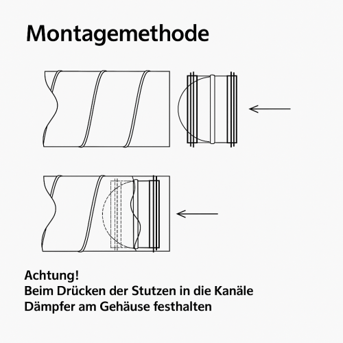 Einschub Rückstauklappe mit Dichtung 160 mm