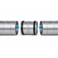Verbindungsstück / Steckverbinder 125mm mit Dichtung