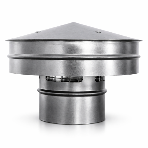 Dachhaube 125 mm für Entlüfung mit Gitter