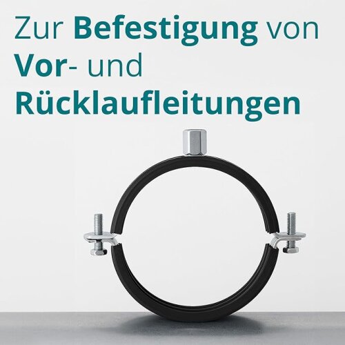 Rohrschelle 300mm mit Gummidichtung für Lüftungskanäle
