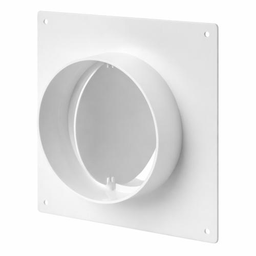 PVC Montageflansch 125 mm mit Rückschlagklappe