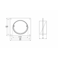 PVC Montageflansch 150 mm mit Rückschlagklappe