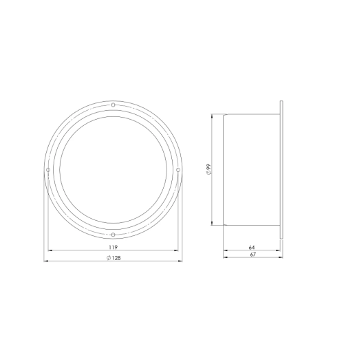 PVC Anschlussflansch / Bundkragen 100 mm
