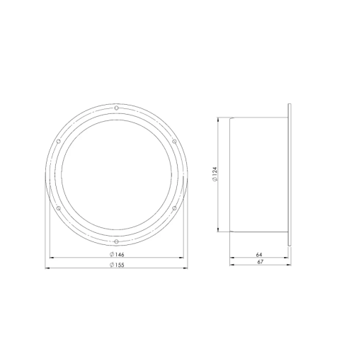 PVC Anschlussflansch / Bundkragen 125 mm
