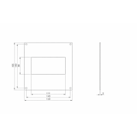 Flachkanal Wandflansch 110x55 mm