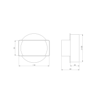 PVC Übergangsstück Rundrohr 100 mm auf...