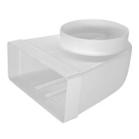 PVC Umlenkstück Rundrohr 150 mm auf Flachkanal...