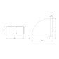 Flachkanal Winkel 90° horizontal 220x90 mm