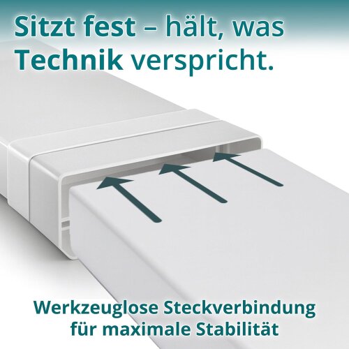 Flachkanal Rückschlagklappe 220x90 mm