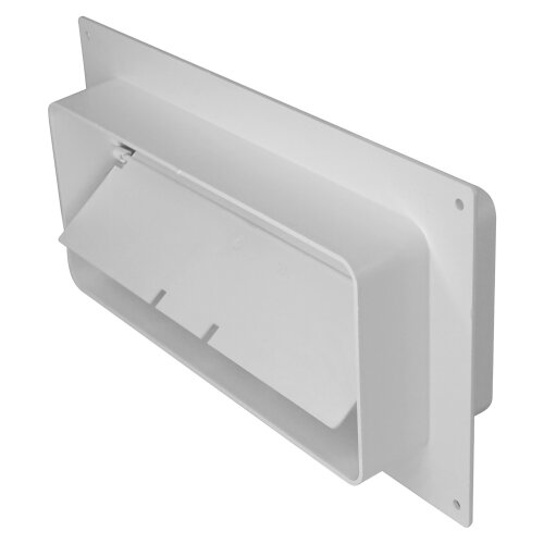 Flachkanal Wandflansch mit Rückschlagklappe 220x90 mm