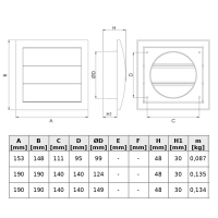 Lamellengitter 150x150 mm - 100 mm (anthrazit)