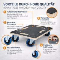 Rollbrett Möbelroller 35 x 50 cm aus Multiplex...