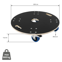 Rollbrett Möbelroller rund Ø 67 cm aus...