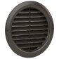 L&uuml;ftungsgitter rund Kunststoff 150 mm, braun, inkl. Insektenschutz